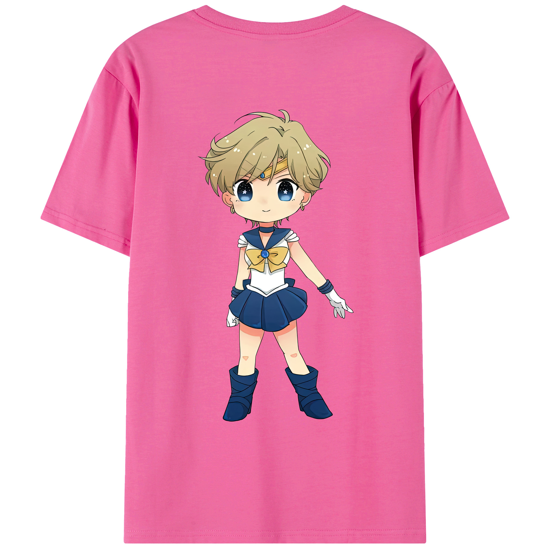 （画像用） 美少女戦士セーラームーン 天王はるか Sailor Moon Tenoh Haruka レディース半袖Tシャツ(バックプリント)